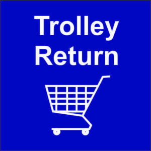 Trolley bay return sign